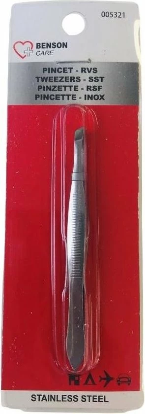 Benson Pincet - Epileer - Splinter - RVS - Reisformaat - 8 Cm - Klein - Nauwkeurig - Epileren 4 Benson Pincet - Epileer - Splinter - RVS - Reisformaat - 8 Cm - Klein - Nauwkeurig - Epileren - Afbeelding 4