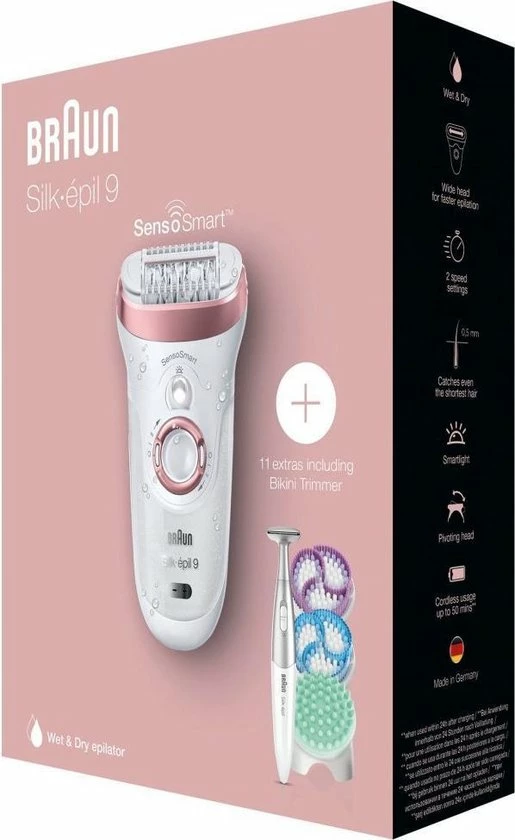 Braun SE9-977 Sill Epil 9 Epileerapparaat + Accessoires Wit/Roze 7 Braun SE9-977 Sill Epil 9 Epileerapparaat + Accessoires Wit/Roze - Afbeelding 7