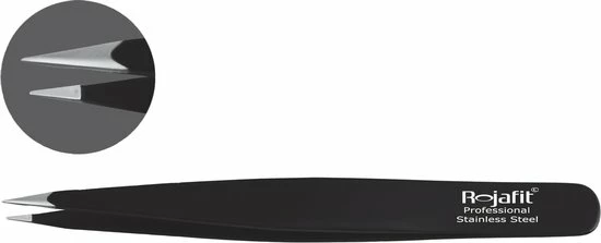 Rojafit Professionele Eyelash-Wimperpincet Punt 9,5cm-Zwart 1 Rojafit Professionele Eyelash-Wimperpincet Punt 9,5cm-Zwart