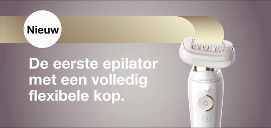 Braun Silk-épil 9 Flex 9-010 - Voor Vrouwen Met Flexibele Kop Voor Ontharen, Wit/Goud 2 Braun Silk-épil 9 Flex 9-010 - Voor Vrouwen Met Flexibele Kop Voor Ontharen, Wit/Goud - Afbeelding 2