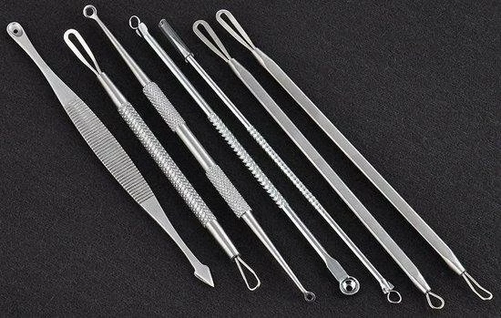 Merkloos Mee-eters & Acne Verwijderen Set - RVS Blackhead Killer 8-Delig - Inclusief Ledere Etui - Underdog Tech 3 Merkloos Mee-eters & Acne Verwijderen Set - RVS Blackhead Killer 8-Delig - Inclusief Ledere Etui - Underdog Tech - Afbeelding 3