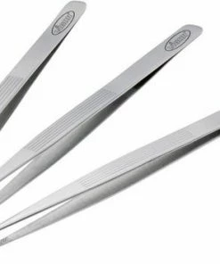 Vigor V1438 Pincetset 3-Delig Plat-Rond Stomp Spits