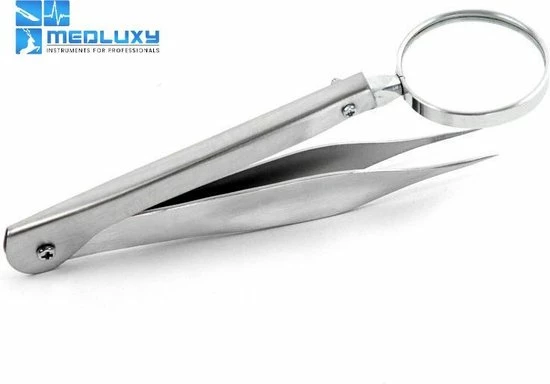 MEDLUXY - Splinter Pincet Met Vergrootglas (loep Verstelbaar) - Recht - 13 Cm 3 MEDLUXY - Splinter Pincet Met Vergrootglas (loep Verstelbaar) - Recht - 13 Cm - Afbeelding 3