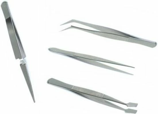 Pincetten set 4-delig - RVS - pincet Merkloos Pincetten Set 4-delig - RVS - Pincet -Philips winkel