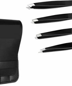 Merkloos Wenkbrauw Precisie Pincet Set 4-delige Roestvrij Staal Epileren Gezichtshaar Verwijderen