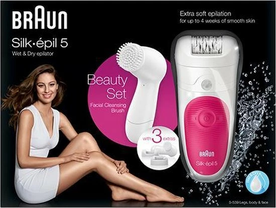 Braun Silk-épil 5/539 - Epilator - Wit, roze Braun Silk-épil 5/539 - Epilator - Wit, Roze -Philips winkel 550x414 4