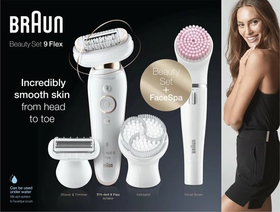 Braun Silk-?pil 9 Flex 9-100 - Beautyset En Epilator Voor Vrouwen 8 Braun Silk-?pil 9 Flex 9-100 - Beautyset En Epilator Voor Vrouwen - Afbeelding 8