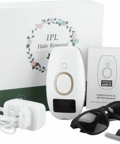 Merkloos Lichtontharingsapparaat - IPL Ontharingsapparaat - Laser En Lichtontharing - Ontharing - Inclusief Beschermbril En Scheermes