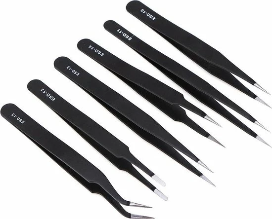 AA Commerce Epileer Pincet Set - Precisie RVS Hobby Pincet Verwijderen - Haren Epilator / Wenkbrauw Tweezer Trimmer - Pincetset 6 Stuks 3 AA Commerce Epileer Pincet Set - Precisie RVS Hobby Pincet Verwijderen - Haren Epilator / Wenkbrauw Tweezer Trimmer - Pincetset 6 Stuks - Afbeelding 3