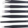 WiseGoods - Premium ESD Pincetten Set - Precisie Pincetten - Anti Statische RVS Pincet - 6 Stuks