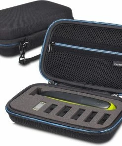 Kwmobile Baardtrimmer Tasje Met Compartiment - Geschikt Voor Philips Oneblade QP2530/ 25331/ 21/ 2520 - Extra Ruimte Voor Stroombron - Zwart