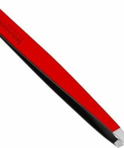 Beautytools.be BeautyTools Epileerpincet PRECISION - Pincet Met Schuine Bek Voor Wenkbrauwen - Love Red - Tweezers (9.5 Cm) - (BT-1987)
