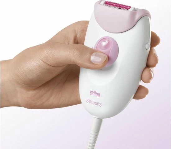 Braun Silk-épil 3 - SE3-321 Legs, arms & body: epilator (20 pincetten) met massagerollers + bikini trimmer - kleur: wit + roze Braun Silk-épil 3 - SE3-321 Legs, Arms & Body: Epilator (20 Pincetten) Met Massagerollers + Bikini Trimmer - Kleur: Wit + Roze -Philips winkel 550x481 3