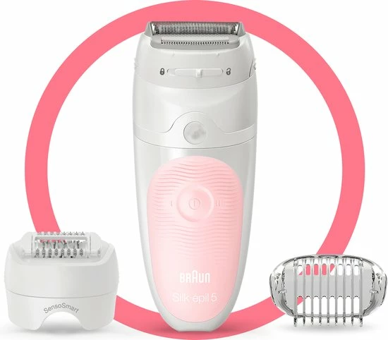 Braun Silk-?pil 5 5-620 - Epilator - Wit/Roze 9 Braun Silk-?pil 5 5-620 - Epilator - Wit/Roze - Afbeelding 9