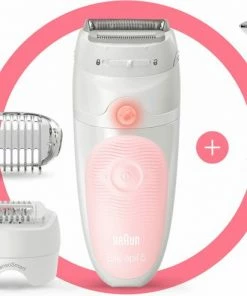 Braun Silk-épil 5 5-820 Wit/Roze - Epilator + Bikinistyler