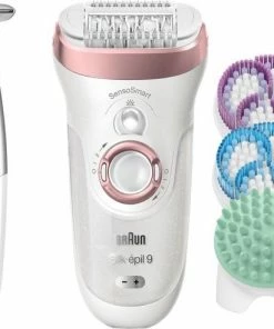 Braun SE9-977 Sill Epil 9 Epileerapparaat + Accessoires Wit/Roze