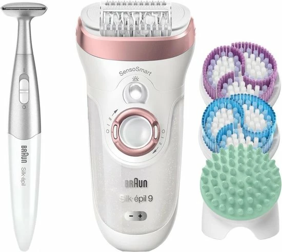 Braun SE9-977 Sill Epil 9 Epileerapparaat + Accessoires Wit/Roze 1 Braun SE9-977 Sill Epil 9 Epileerapparaat + Accessoires Wit/Roze