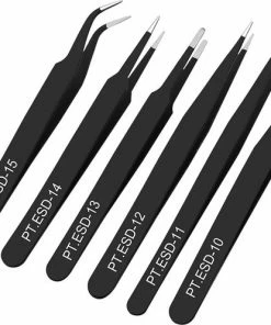 Merkloos Epileer Pincet Set - 6-delig - Wenkbrauwen - Splinters - RVS - Zwart -Philips winkel 550x497 1