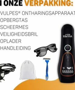 Vulpes Goods Vulpes Beauty? IPL Laser Ontharingsapparaat - Lichtontharing - Laser Ontharing - Pijnloos & Permanent Ontharen - Incl. GRATIS Veiligheidsbril, Scheermes En Opbergtas - PRO Versie -Philips winkel 550x506 2