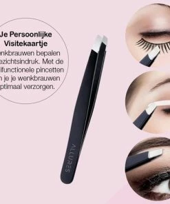 Allures Epileer Pincet - Slanted - Epileren - Beauty - Zwart - RVS -Philips winkel 550x509 1