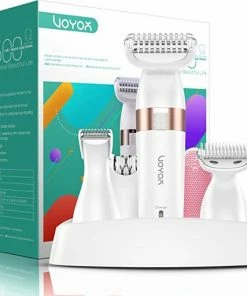 VOYOR 5-in-1 Elektrisch Scheerapparaat Voor Dames, Epilator Voor Bikini, Gezicht En Lichaam, Scheerapparaat Voor Dames, Draadloos, Oplaadbaar, Waterdicht ES500