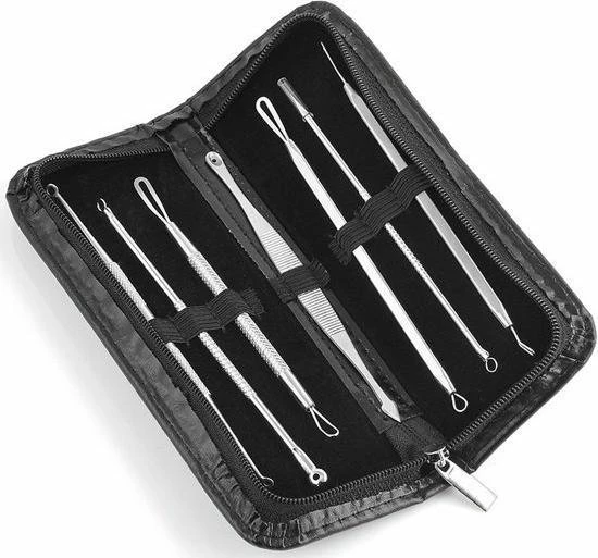 Merkloos Mee-eters & Acne Verwijderen Set - RVS Blackhead Killer 8-Delig - Inclusief Ledere Etui - Underdog Tech 1 Merkloos Mee-eters & Acne Verwijderen Set - RVS Blackhead Killer 8-Delig - Inclusief Ledere Etui - Underdog Tech