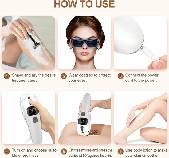 Merkloos Ontharingsapparaat Voor Vrouwen & Mannen ,?Nieuwe IPL-laserontharingstechnologie? 4 Merkloos Ontharingsapparaat Voor Vrouwen & Mannen ,?Nieuwe IPL-laserontharingstechnologie? - Afbeelding 4