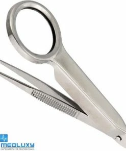 MEDLUXY - Splinter Pincet - Vergrootglas (loep) - Niet Verstelbaar - 10 Cm