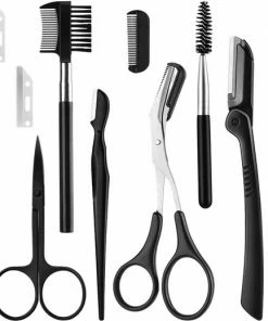 MALEZO Premium Products Wenkbrauw Epilator Set - Met Wenkbrauw Trimmer, Tweezer Pincet, Scheermesje, Epilator, Borstel, Schaartje En Mesje - Wimpers - Wenkbrauw Epileren - Epileer Set - Beauty Pakket - Cadeau Voor Vrouw