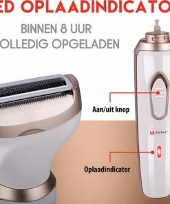 Alpina Ladyshave - Scheerapparaat Vrouwen - 4-in-1 - Lichaam En Gezicht - Incl. Wenkbrauwtrimmer - USB Oplaadbaar 17 Alpina Ladyshave - Scheerapparaat Vrouwen - 4-in-1 - Lichaam En Gezicht - Incl. Wenkbrauwtrimmer - USB Oplaadbaar -Philips winkel 550x522 1
