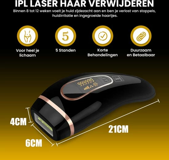 F Femmez Femmezz IPL Ontharingsapparaat - Laser En Lichtontharing - Ontharing - Inclusief GRATIS Beschermbril, Scheermes En Aloe Vera Gel 6 F Femmez Femmezz IPL Ontharingsapparaat - Laser En Lichtontharing - Ontharing - Inclusief GRATIS Beschermbril, Scheermes En Aloe Vera Gel - Afbeelding 6