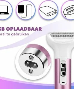 MM Brands 5 In 1 Ladyshave Voor Vrouwen - Trimmer Vrouw - Haarverwijderaar - Roze -Philips winkel 550x523