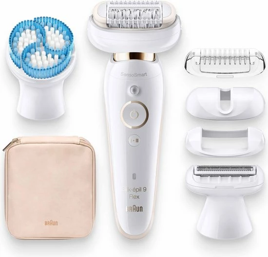 Braun Silk-épil 9 Flex 9-010 - Voor Vrouwen Met Flexibele Kop Voor Ontharen, Wit/Goud 11 Braun Silk-épil 9 Flex 9-010 - Voor Vrouwen Met Flexibele Kop Voor Ontharen, Wit/Goud - Afbeelding 11