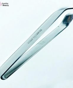 Merkloos Professional Pincet | Curved Tweezer Precision - Gebogen Pincetprecisie - Tweezerman Slant Tweezer RVS Pince