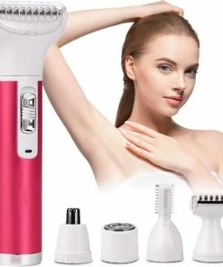 Rivema 5-in-1 Ladyshave Draadloos Voor Vrouwen ? Epilator ? Wenkbrauw Trimmer ? Scheerapparaat Vrouw ? Ontharingsapparaat - Body Shaver