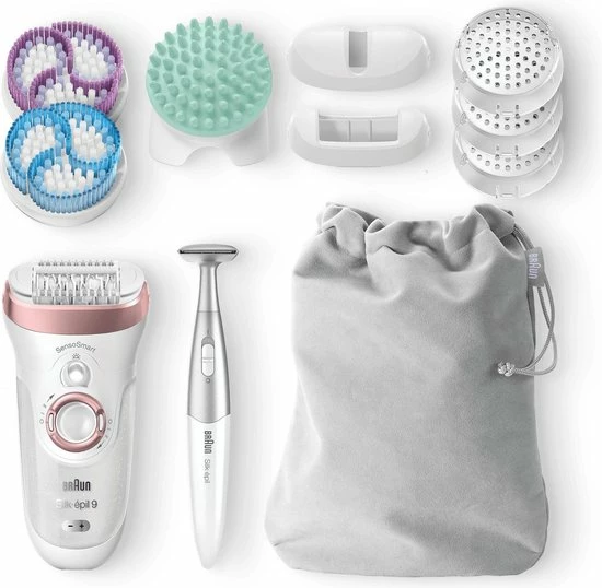Braun SE9-977 Sill Epil 9 Epileerapparaat + Accessoires Wit/Roze 2 Braun SE9-977 Sill Epil 9 Epileerapparaat + Accessoires Wit/Roze - Afbeelding 2