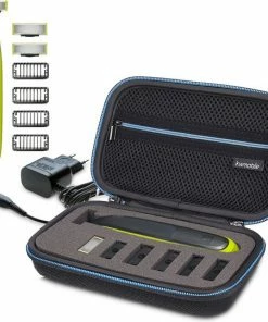 Kwmobile Baardtrimmer Tasje Met Compartiment - Geschikt Voor Philips Oneblade QP2530/ 25331/ 21/ 2520 - Extra Ruimte Voor Stroombron - Zwart -Philips winkel 550x541 6