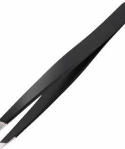 Merkloos Epileer Pincet - Wenkbrauwen - Splinters - RVS - Zwart