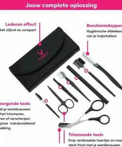 Vivefly Healthcare BellaSolve EpileesSet 11 Delig Met Etui - Epileren - Wenkbrauwen - Trimmen- Scheren- Pincet - Ontharen - Epileerapparaat - Wenkbrauw Potlood - Scheermesje - Wenkbrauw Schaar -Philips winkel 550x544 7