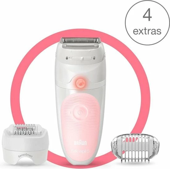 Braun Silk-?pil 5 5-620 - Epilator - Wit/Roze 1 Braun Silk-?pil 5 5-620 - Epilator - Wit/Roze