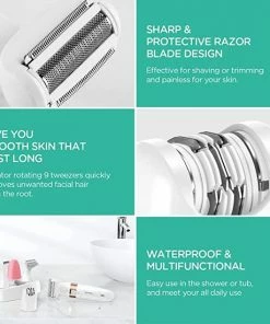 VOYOR 5-in-1 Elektrisch Scheerapparaat Voor Dames, Epilator Voor Bikini, Gezicht En Lichaam, Scheerapparaat Voor Dames, Draadloos, Oplaadbaar, Waterdicht ES500 -Philips winkel 550x550 1028