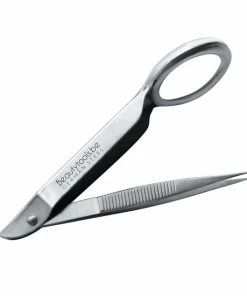 Beautytools.be BeautyTools MAGNIFY Punt Pincet SOLID-GRIP - Pincet Met Fijne Punt Voor Splinters - Tweezers Met Ingebouwd Vergrootglas (9 Cm) - Inox (PT-1048)