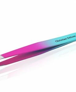 Christian Deluxe - Epileer Pincet - Slant Tweezer - Green/Pink - Limited Edition