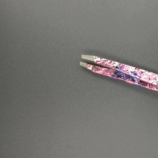 Pincet 3?", schuine punt, roze design print, AISI 420 edel staal Profi4Beauty Pincet 3?", Schuine Punt, Roze Design Print, AISI 420 Edel Staal -Philips winkel 550x550 1123