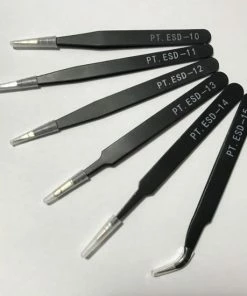 DW4Trading Antistatische Precisie Pincetten - 6-delige Esd Pincet Set - Epileer Set - Zwart -Philips winkel 550x550 1127