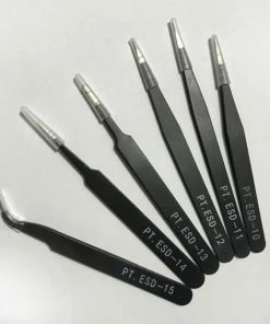 DW4Trading Antistatische Precisie Pincetten - 6-delige Esd Pincet Set - Epileer Set - Zwart -Philips winkel 550x550 1128