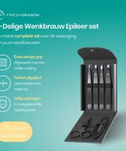 FreshDragon Pincet Epileer Set - Met Wenkbrauw Schaartje En Mesje - Tweezer -Philips winkel 550x550 125