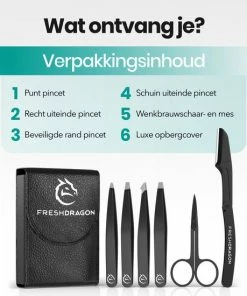 FreshDragon Pincet Epileer Set - Met Wenkbrauw Schaartje En Mesje - Tweezer -Philips winkel 550x550 131