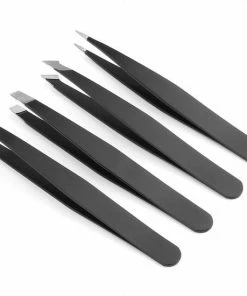 Evvie Pincet Set Van 4 In Lederen Hoesje - Epileer Pincet / Splinter Pincet - Zwart -Philips winkel 550x550 169