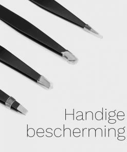 Evvie Pincet Set Van 4 In Lederen Hoesje - Epileer Pincet / Splinter Pincet - Zwart -Philips winkel 550x550 170